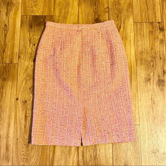 [VGUC] Talbots Pink Tweed Skirt - Picture 4 of 10